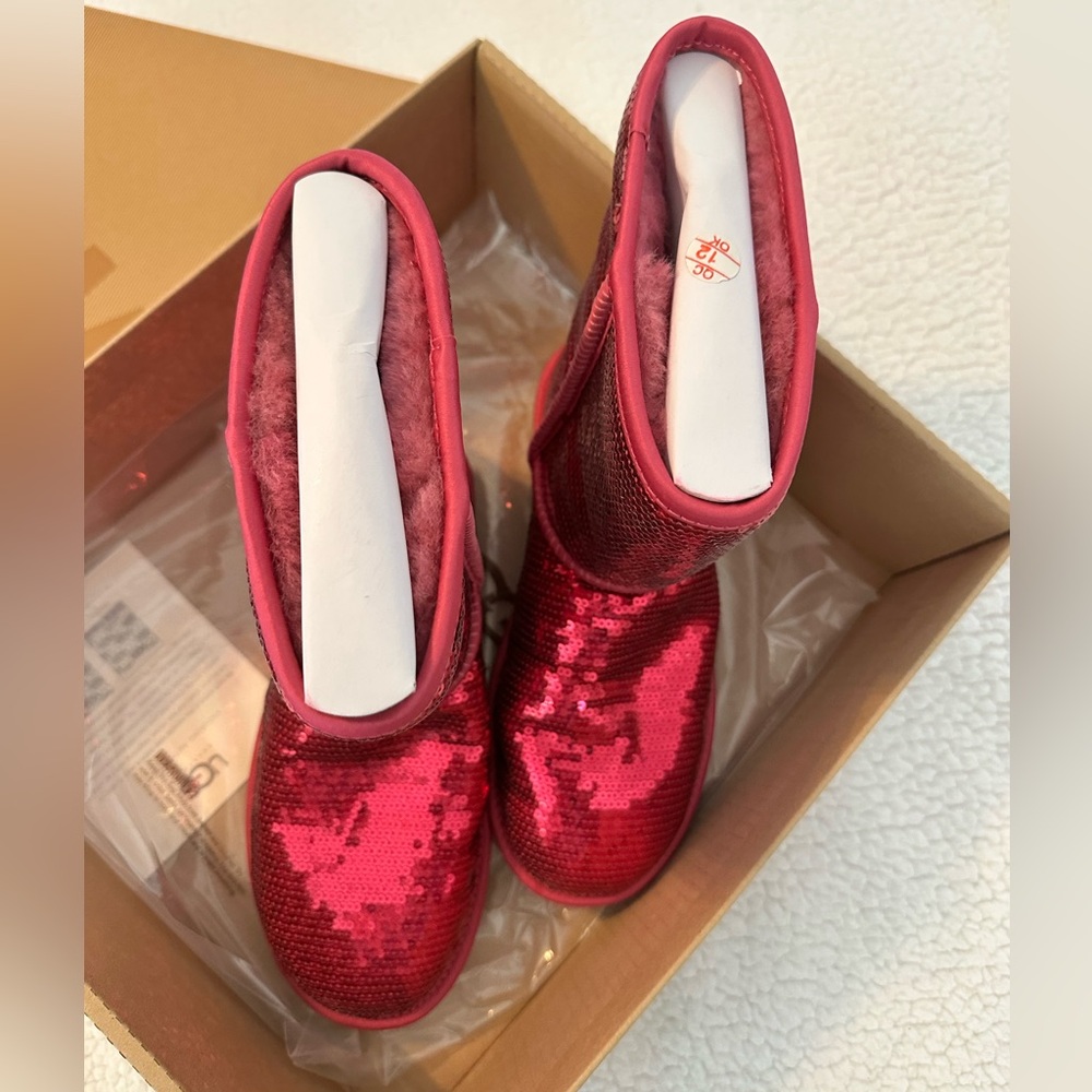 UGG Hot Pink Sequin Boots - Picture 3 of 13
